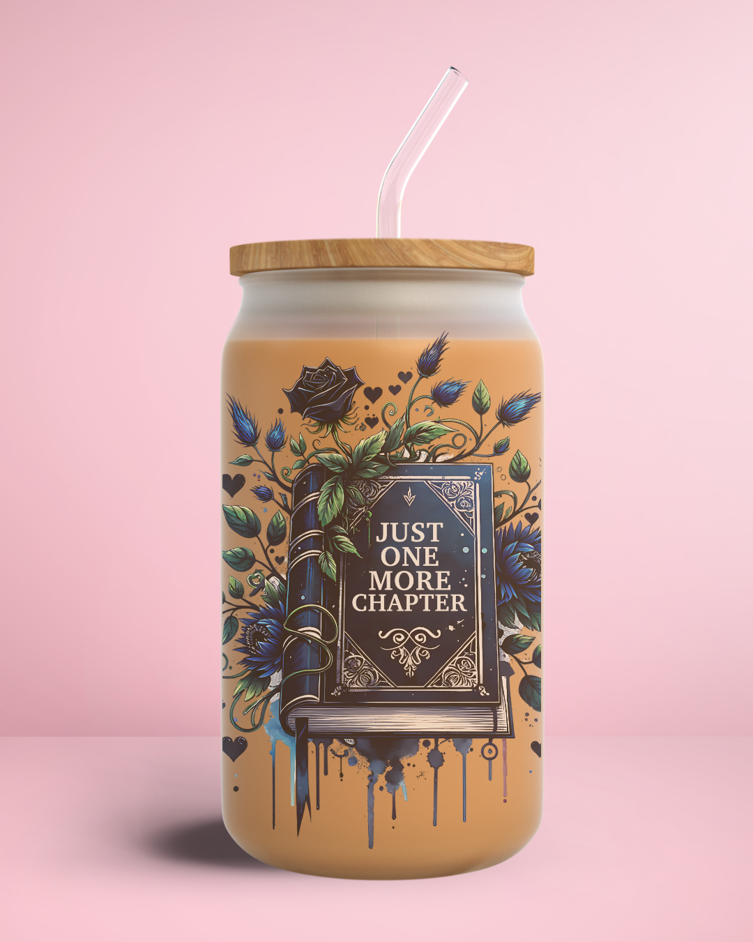 16 oz Frosted Glass Cup