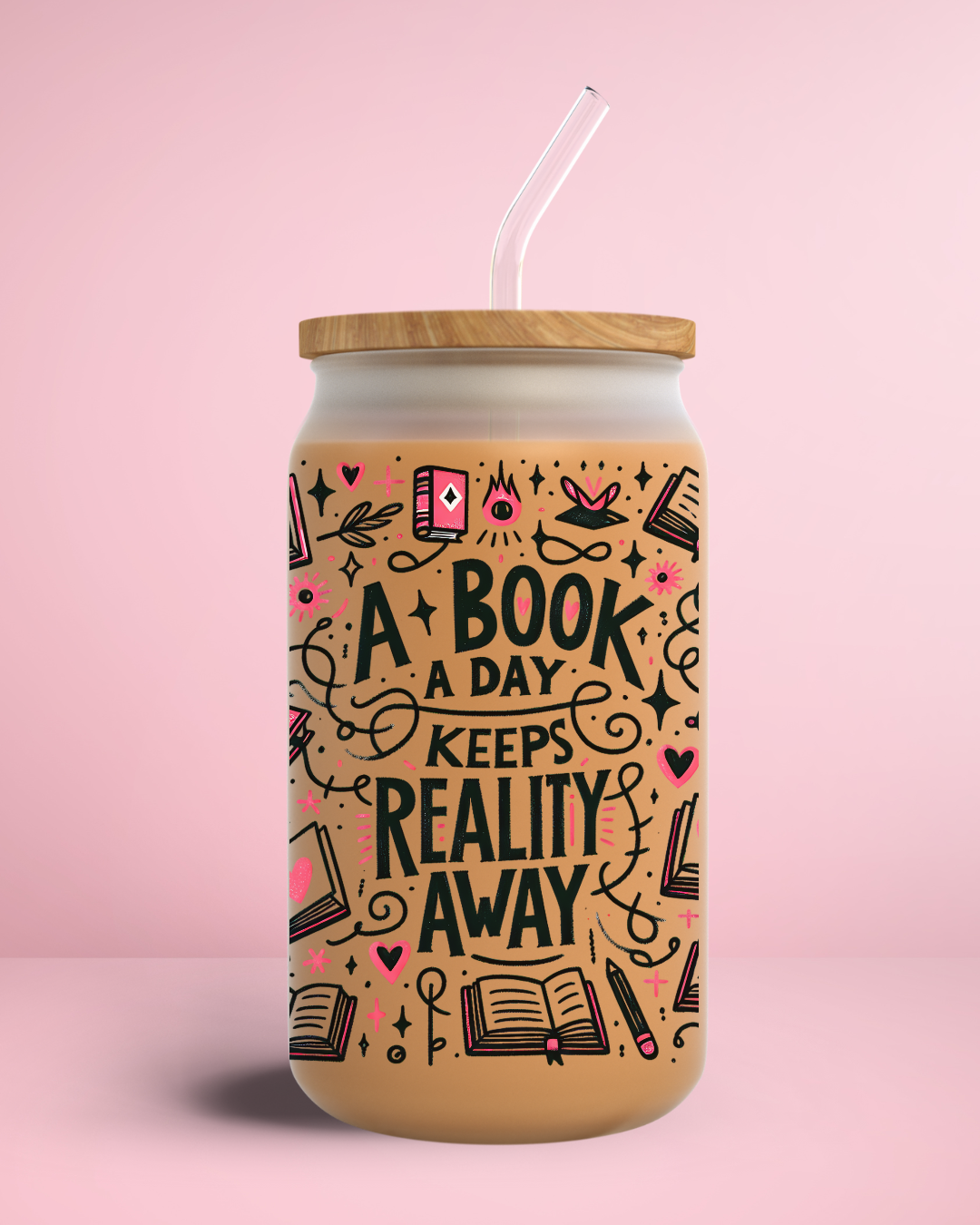 16 oz Frosted Glass Cup