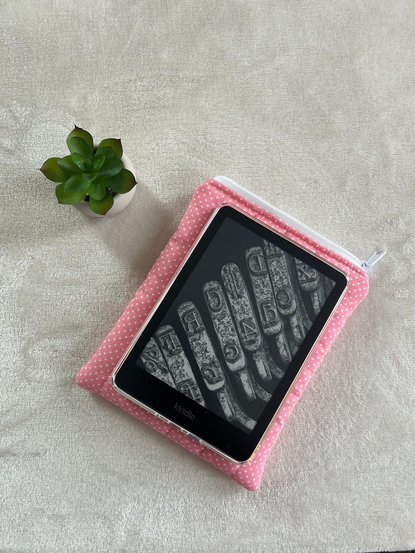 Pink Dot Kindle Sleeve