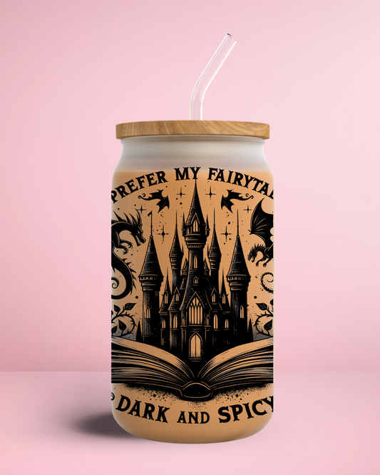16 oz Frosted Glass Cup