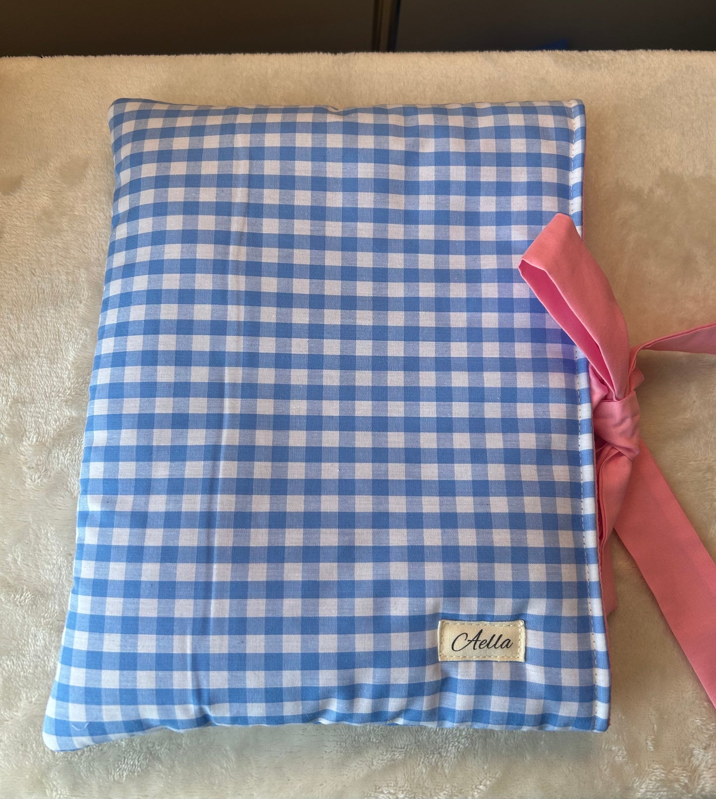 Blue Gingham Book Sleeve