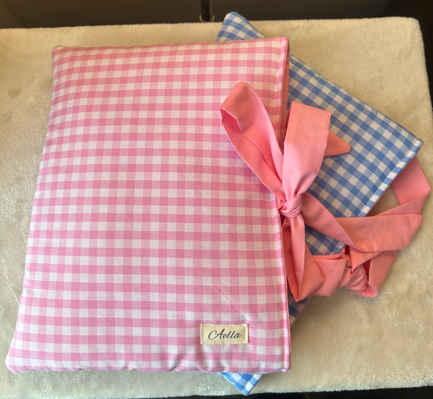 Pink Gingham Book Sleeve