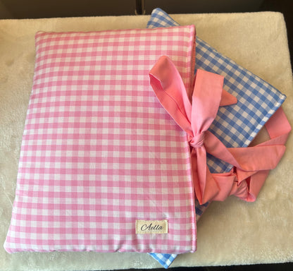 Pink Gingham Book Sleeve